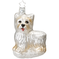 Hund, West Highland White Terrier, Schlecki 10,5cm - Inge-Glas Weihnachtsschmuck