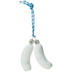 Weißwurst, zur bayerischen Weihnacht 8cm Inge-Glas® Weihnachtsschmuck