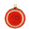 Reflexkugel Sternenhimmel, Weihnachtskugel Ø 8cm rot Inge-Glas® Christbaumschmuck