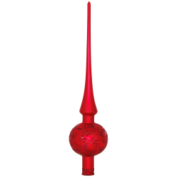 Spitze, Christbaumspitze Freudentanz Ø 7cm x 30cm rot Inge-Glas Christbaumschmuck