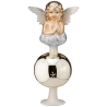 Spitze, Figuren Christbaumspitze Sanfter Engel Ø 8cm / 22cm Inge-Glas Christbaumschmuck