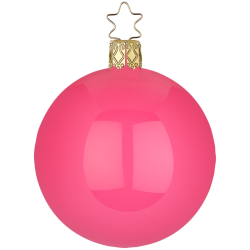 Christbaumkugeln pink emaille Ø 8cm - Inge-Glas Christbaumschmuck