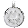 Reflexkugel Ornament silber glanz Ø 8cm Inge-Glas® Christbaumschmuck