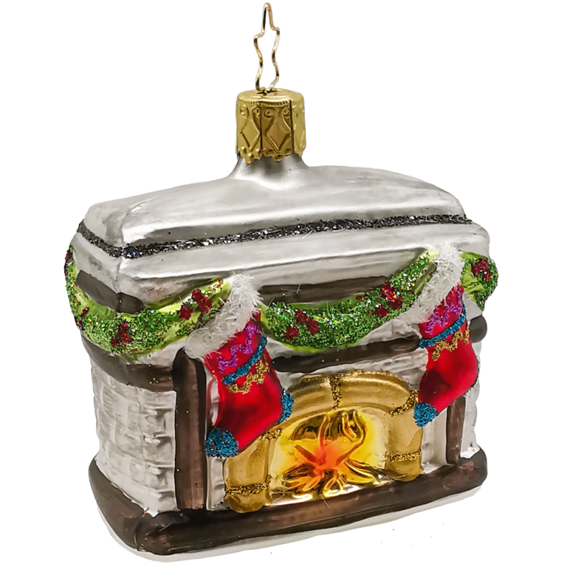 Weihnachtskamin 7,5cm Inge-Glas- & Christbaumschmuck