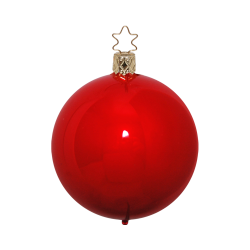 Christbaumkugeln rot opal Ø 6cm - Inge-Glas Christbaumschmuck