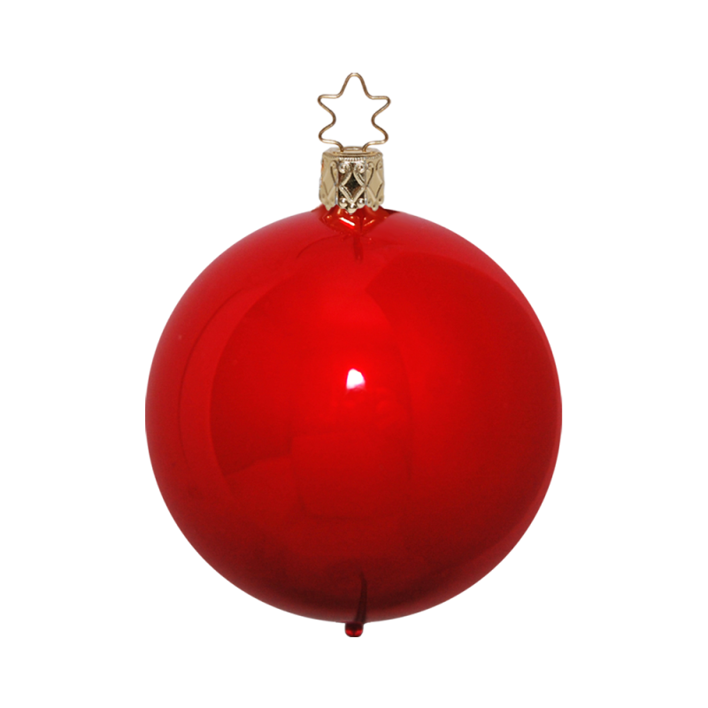 Christbaumkugeln rot opal Ø 6cm - Inge-Glas Christbaumschmuck