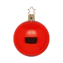 Christbaumkugeln rot glänzend Ø 6cm - Inge-Glas Christbaumschmuck