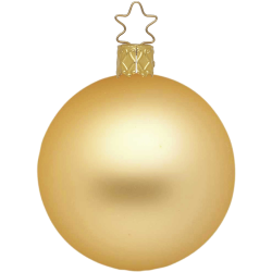 Christbaumkugeln gold, inkagold matt Ø 8cm - Inge-Glas Christbaumschmuck