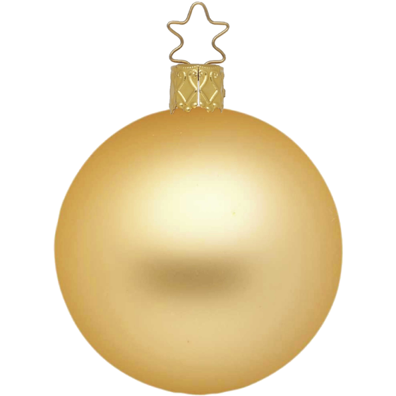 Christbaumkugeln gold, inkagold matt Ø 8cm - Inge-Glas Christbaumschmuck