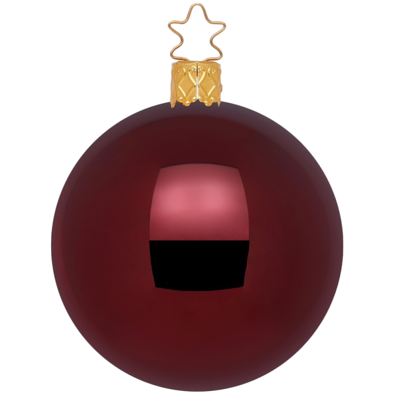 Christbaumkugeln Anderswelt Ø12cm Portwein rot Inge Glas® Schmuck Christbaumschmuck