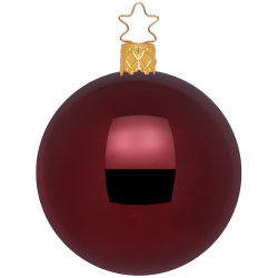 Christbaumkugeln Anderswelt Ø10cm Portwein rot Inge Glas® Schmuck Christbaumschmuck