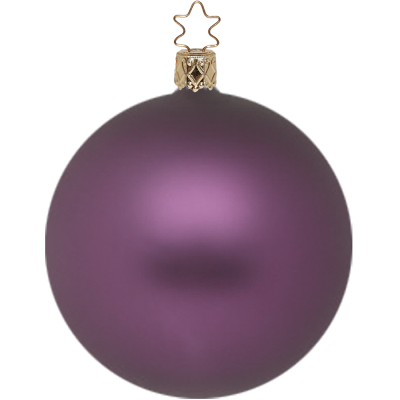 Christbaumkugeln Ø 10cm aubergine matt Inge Glas® Schmuck Christbaumschmuck