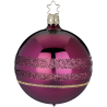 Christbaumkugel Goldener Schimmer Feige Violett glänzend Ø 8cm Inge-Glas® Christbaumschmuck