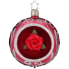 Reflexkugel Weihnachtskugel dahlierot opal glanz Ø 8cm Inge-Glas® Christbaumschmuck