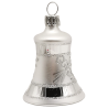 Glocke Lauscha Nostalgie silbern Ø 5cm - Schatzhauser Christbaumschmuck