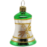 Glocke Lauscha Nostalgie grün Ø 5cm - Schatzhauser Christbaumschmuck