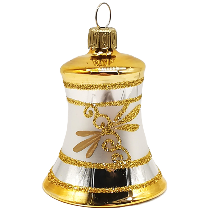 Glocke Lauscha Nostalgie gold Ø 5cm - Schatzhauser Christbaumschmuck