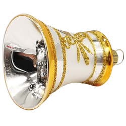 Glocke Lauscha Nostalgie gold Ø 5cm - Schatzhauser Christbaumschmuck