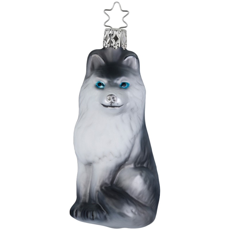 Husky 10,5cm Inge-Glas Manufaktur Christbaumschmuck