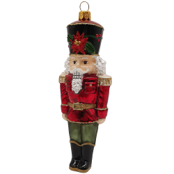 Nussknacker Weihnachtsstern 13cm  - Christbaumschmuck