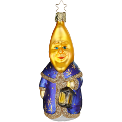Vater Mond, zauberhafter Christbaumschmuck 12cm Inge-Glas Manufaktur