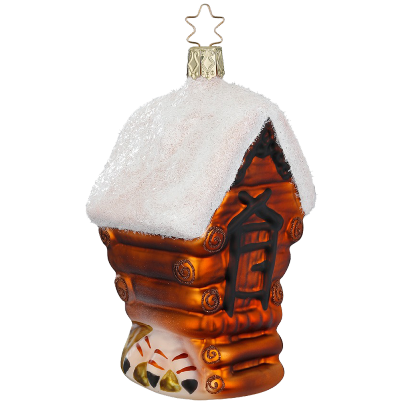 Hexenhaus, Hühnerhaus Baba Jaga, Märchen Christbaumschmuck 12cm Inge-Glas Manufaktur Hexenhaus, Hühnerhaus Baba Jaga, Märchen Christbaumschmuck 12cm Inge-Glas Manufaktur