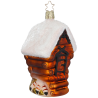 Hexenhaus, Hühnerhaus Baba Jaga, Märchen Christbaumschmuck 12cm Inge-Glas Manufaktur
