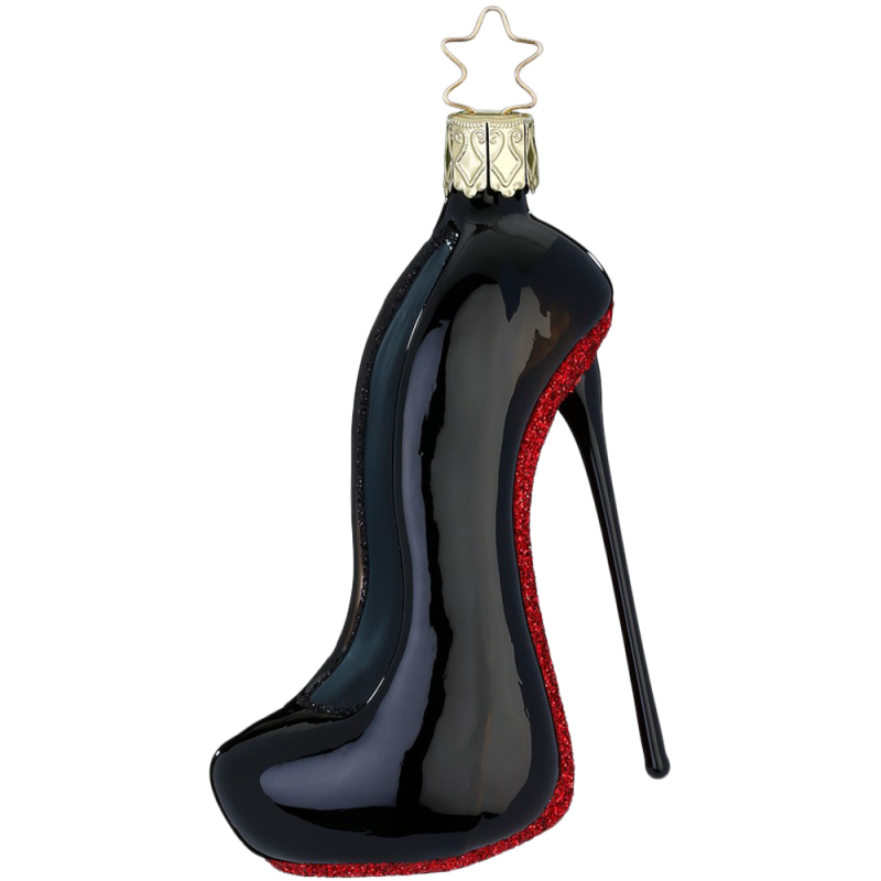 High Heels, Schwarzer Stiletto 9,5cm Inge-Glas® Weihnachtsschmuck High Heels, Schwarzer Stiletto 9,5cm Inge-Glas® Weihnachtsschmuck