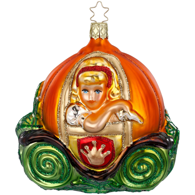 Zauberhafte Kutsche, Cinderella Märchen Christbaumschmuck 11,5cm Inge-Glas Manufaktur Zauberhafte Kutsche, Cinderella Märchen Christbaumschmuck 11,5cm Inge-Glas Manufaktur