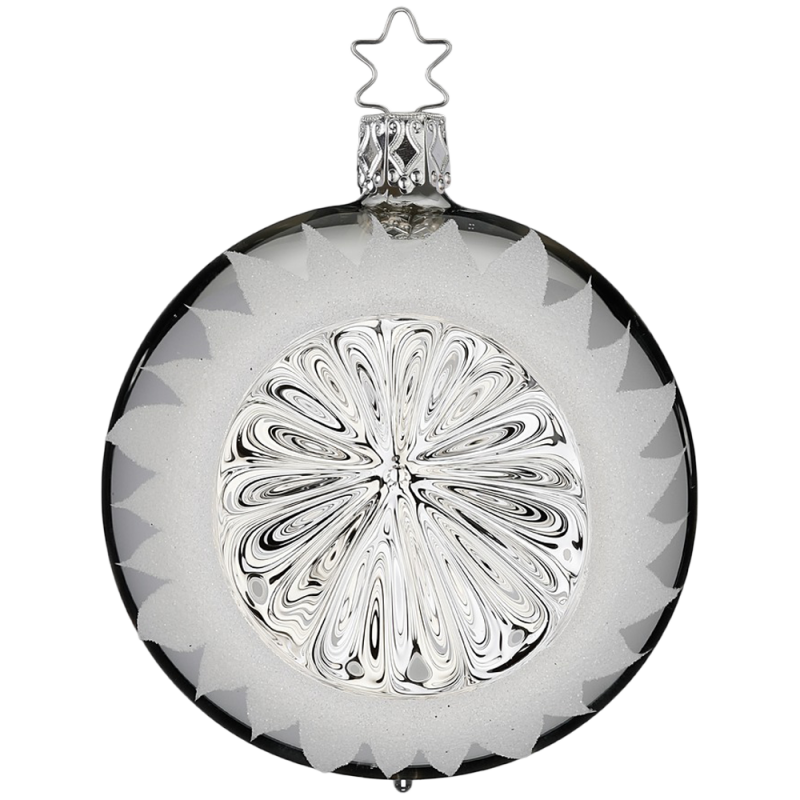 Reflexkugel Christbaumkugel silberner Glanz Ø 8cm Inge-Glas® Christbaumschmuck