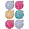 Weihnachtskugel Set, Sterne Sand Ø 8cm - Schatzhauser Weihnachtschmuck