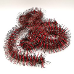 Lametta Girlande Kunststoff bicolor rot grün Ø5cm x 2m, Weihnachtsdekoration