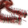 Lametta Girlande Kunststoff bicolor rot grün Ø5cm x 2m, Weihnachtsdekoration