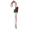 Zuckerstange mehrfarbig rot grün weiß gedreht, 23cm Stechpalmenzweig, Weihnachtsschmuck