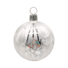 Christbaumkugel Ø6cm, Sternregen, Eislack weiss - Schatzhauser Weihnachtsschmuck