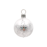 Christbaumkugel Ø4cm, Doppelstern, Eislack weiss - Schatzhauser Weihnachtsschmuck