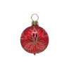 Christbaumkugel Ø4cm, rot matt, Waffelmuster - Schatzhauser Weihnachtsschmuck
