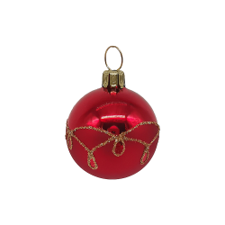 Christbaumkugel Ø4cm, rot matt, Tropfen - Schatzhauser Weihnachtsschmuck