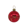 Christbaumkugel Ø4cm, rot matt, Tropfen - Schatzhauser Weihnachtsschmuck