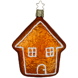 Lebkuchenhaus, Pfefferkuchenhaus Weihnachtsgebäck 10cm - Inge-Glas Weihnachtsschmuck