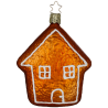 Lebkuchenhaus, Pfefferkuchenhaus Weihnachtsgebäck 10cm - Inge-Glas Weihnachtsschmuck