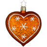 Lebkuchenherz, Pfefferkuchen Weihnachtsgebäck 9cm - Inge-Glas Weihnachtsschmuck
