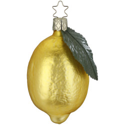 Zitrone Südfrucht 8cm - Inge-Glas Weihnachtsschmuck