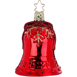 edle Glocke, Weihnachtsglocke 9cm Inge-Glas Weihnachtsschmuck