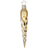 Eiszapfen gedreht, gold 12cm, Inge Glas Weihnachtsschmuck