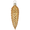 Goldener Zapfen, Tannzapfen 13,5cm, Inge Glas Weihnachtsschmuck