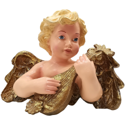 Engel mit Laute, Putto 33cm x 25cm - Goodwill Wanddekoration