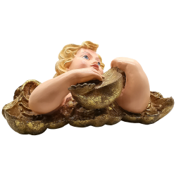 Engel mit Laute, Putto 33cm x 25cm - Goodwill Wanddekoration