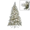 halber künstlicher Kiefer Weihnachtsbaum, verschneit, beleuchtet 350 LED, 229cm, 772 tps